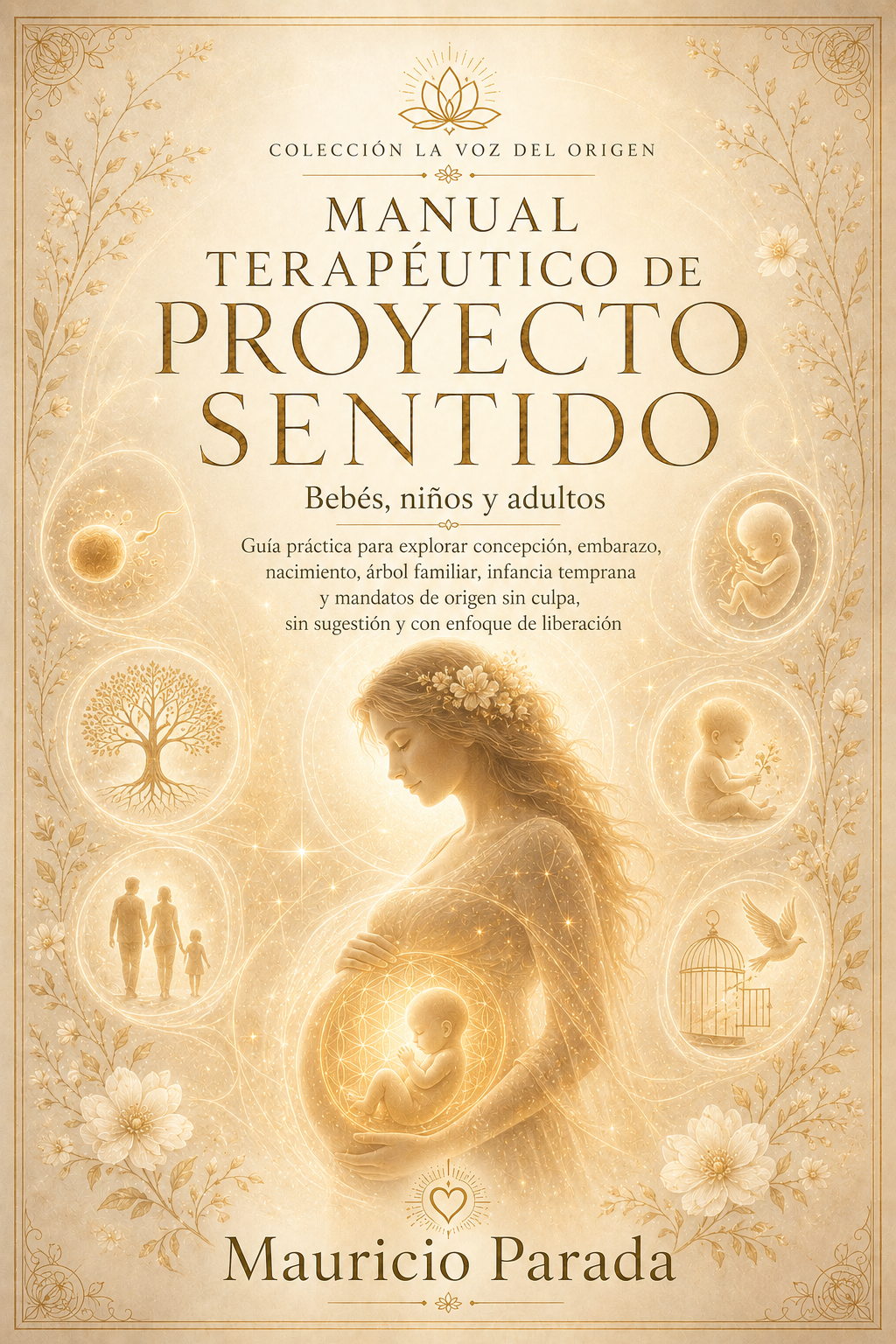 Portada del libro Manual Terapéutico de Proyecto Sentido: Bebés, niños y adultos, de Mauricio Parada.