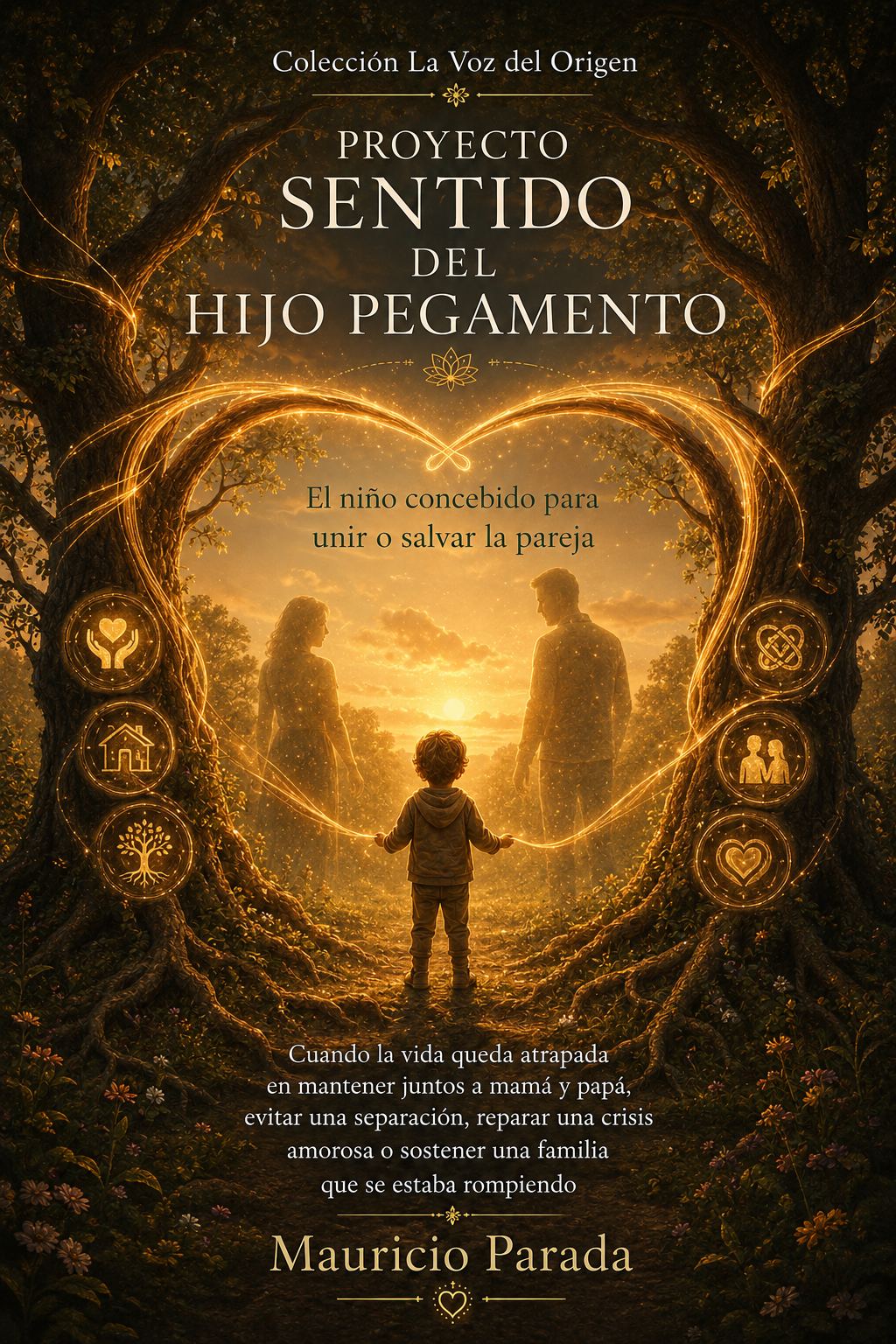 Portada del libro Proyecto Sentido del Hijo Pegamento: El niño concebido para unir o salvar la pareja, de Mauricio Parada.