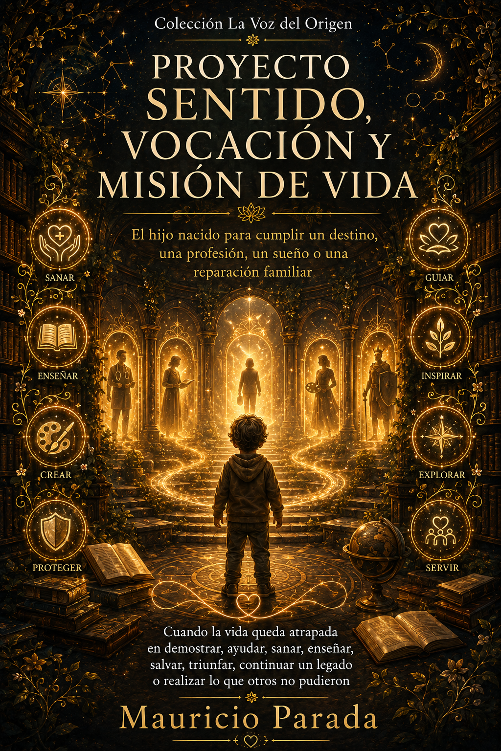 Portada del libro Proyecto Sentido, Vocación y Misión de Vida: El hijo nacido para cumplir un destino, una profesión, un sueño o una reparación familiar, de Mauricio Parada.